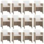 Set comedor de jardín 13 piezas y cojines ratán sintético beige by , Garden sets - Ref: Foro24-42553, Price: 1,00 €, Discount: %