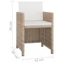 Set comedor de jardín 13 piezas y cojines ratán sintético beige by , Garden sets - Ref: Foro24-42553, Price: 1,00 €, Discount: %
