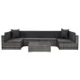 Set de muebles de jardín 7 pzas y cojines ratán sintético gris de , Conjuntos de jardín - Ref: Foro24-44601, Precio: 767,58 €...
