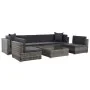 Set de muebles de jardín 7 pzas y cojines ratán sintético gris de , Conjuntos de jardín - Ref: Foro24-44601, Precio: 767,58 €...