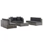 Set de muebles de jardín 7 pzas y cojines ratán sintético gris de , Conjuntos de jardín - Ref: Foro24-44601, Precio: 767,58 €...