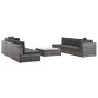 Set de muebles de jardín 7 pzas y cojines ratán sintético gris de , Conjuntos de jardín - Ref: Foro24-44601, Precio: 767,58 €...