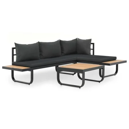 Juego de sofás de esquina 2 piezas con cojines aluminio WPC by , Outdoor sofas - Ref: Foro24-44704, Price: 461,58 €, Discount: %