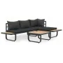 Juego de sofás de esquina 2 piezas con cojines aluminio WPC by , Outdoor sofas - Ref: Foro24-44704, Price: 461,58 €, Discount: %
