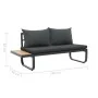 Juego de sofás de esquina 2 piezas con cojines aluminio WPC by , Outdoor sofas - Ref: Foro24-44704, Price: 461,58 €, Discount: %