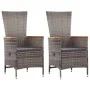 Sillas de jardín con cojines 2 unidades ratán sintético gris by , Garden chairs - Ref: Foro24-46064, Price: 269,33 €, Discoun...