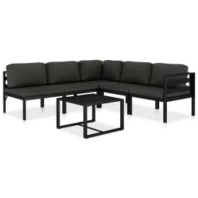 Set muebles de jardín 6 pzas y cojines aluminio gris antracita by , Garden sets - Ref: Foro24-49230, Price: 793,81 €, Discoun...