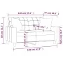 Sofá de 2 plazas con cojines cuero sintético color crema 140 cm by , Sofas - Ref: Foro24-3200804, Price: 226,69 €, Discount: %