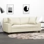 Sofá de 2 plazas con cojines cuero sintético color crema 140 cm by , Sofas - Ref: Foro24-3200867, Price: 250,40 €, Discount: %