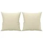 Sofá de 2 plazas con cojines cuero sintético color crema 140 cm by , Sofas - Ref: Foro24-3200867, Price: 250,40 €, Discount: %
