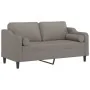 Sofá de 2 plazas con cojines tela gris taupe 140 cm von , Sofas - Ref: Foro24-3200852, Preis: 232,19 €, Rabatt: %