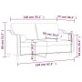 Sofá de 2 plazas con cojines tela gris taupe 140 cm von , Sofas - Ref: Foro24-3200852, Preis: 232,19 €, Rabatt: %