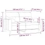 Sofá de 2 plazas con cojines tela rojo tinto 120 cm by , Sofas - Ref: Foro24-3200819, Price: 221,32 €, Discount: %