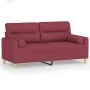 Sofá de 2 plazas con cojines tela rojo tinto 140 cm by , Sofas - Ref: Foro24-3200827, Price: 220,79 €, Discount: %