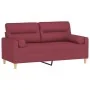 Sofá de 2 plazas con cojines tela rojo tinto 140 cm by , Sofas - Ref: Foro24-3200827, Price: 220,79 €, Discount: %