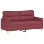 Sofá de 2 plazas con cojines tela rojo tinto 140 cm by , Sofas - Ref: Foro24-3200827, Price: 220,79 €, Discount: %