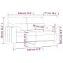 Sofá de 2 plazas con cojines tela rojo tinto 140 cm by , Sofas - Ref: Foro24-3200827, Price: 220,79 €, Discount: %