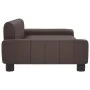 Cama para perros de cuero sintético marrón 90x53x30 cm de , Camas para perros - Ref: Foro24-171854, Precio: 86,65 €, Descuent...