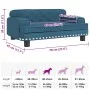 Cama para perros de terciopelo azul 70x45x30 cm de , Camas para perros - Ref: Foro24-171882, Precio: 70,86 €, Descuento: %