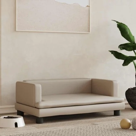 Cama para perros de cuero sintético color capuchino 80x45x30 cm de , Camas para perros - Ref: Foro24-171905, Precio: 69,30 €,...