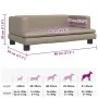 Cama para perros de cuero sintético color capuchino 80x45x30 cm de , Camas para perros - Ref: Foro24-171905, Precio: 69,30 €,...