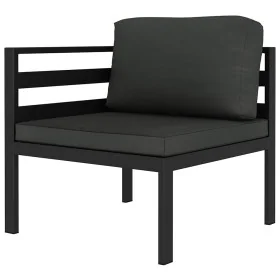 Sofá modular de esquina 1 ud con cojines aluminio antracita von , Modulare Sofas für den Außenbereich - Ref: Foro24-49239, Pr...