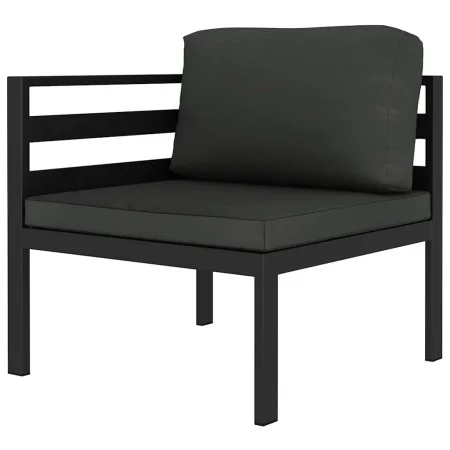 Sofá modular de esquina 1 ud con cojines aluminio antracita von , Modulare Sofas für den Außenbereich - Ref: Foro24-49239, Pr...