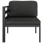 Sofá modular de esquina 1 ud con cojines aluminio antracita von , Modulare Sofas für den Außenbereich - Ref: Foro24-49239, Pr...