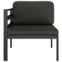 Sofá modular de esquina 1 ud con cojines aluminio antracita von , Modulare Sofas für den Außenbereich - Ref: Foro24-49239, Pr...