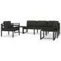 Sofá modular de esquina 1 ud con cojines aluminio antracita von , Modulare Sofas für den Außenbereich - Ref: Foro24-49239, Pr...