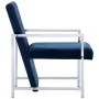 Sillón con patas cromadas de terciopelo azul by , Armchairs - Ref: Foro24-282160, Price: 121,81 €, Discount: %