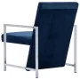 Sillón con patas cromadas de terciopelo azul by , Armchairs - Ref: Foro24-282160, Price: 121,81 €, Discount: %