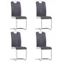 Sillas de comedor voladizas 4 unidades cuero sintético gris by , dining chairs - Ref: Foro24-281774, Price: 296,14 €, Discoun...