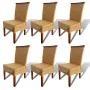 Sillas de comedor 6 unidades ratán marrón natural von , Essstühle - Ref: Foro24-274203, Preis: 518,69 €, Rabatt: %