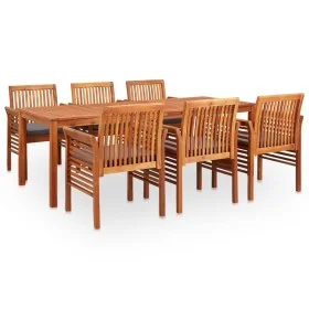 Set comedor de jardín 7 pzas y cojines madera maciza de acacia by , Garden sets - Ref: Foro24-278905, Price: 1,00 €, Discount: %