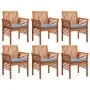 Set comedor de jardín 7 pzas y cojines madera maciza de acacia de , Conjuntos de jardín - Ref: Foro24-278905, Precio: 1,00 €,...