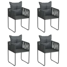 Sillas de jardín con cojines 4 unidades ratán sintético negro von , Gartenstühle - Ref: Foro24-313107, Preis: 288,91 €, Rabat...
