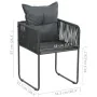 Sillas de jardín con cojines 4 unidades ratán sintético negro de , Sillas de jardín - Ref: Foro24-313107, Precio: 288,90 €, D...