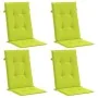Cojín silla de jardín respaldo alto 4 uds tela verde 120x50x3cm de , Cojines para sillas y sofás - Ref: Foro24-314120, Precio...