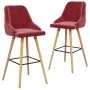 Taburetes de cocina 2 unidades terciopelo rojo vino tinto de , Taburetes de cocina - Ref: Foro24-289468, Precio: 174,39 €, De...