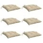 Cojines de silla de jardín 6 uds tela Oxford beige 40x40x7 cm de , Cojines para sillas y sofás - Ref: Foro24-314871, Precio: ...