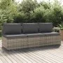Sofá de jardín de 3 plazas con cojines ratán sintético gris von , Outdoor-Sofas - Ref: Foro24-318672, Preis: 282,23 €, Rabatt: %