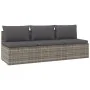 Sofá de jardín de 3 plazas con cojines ratán sintético gris von , Outdoor-Sofas - Ref: Foro24-318672, Preis: 282,23 €, Rabatt: %