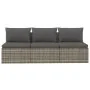 Sofá de jardín de 3 plazas con cojines ratán sintético gris von , Outdoor-Sofas - Ref: Foro24-318672, Preis: 282,23 €, Rabatt: %