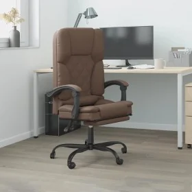 Silla de oficina reclinable masaje cuero sintético marrón von , Bürostühle - Ref: Foro24-349688, Preis: 142,33 €, Rabatt: %