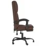 Silla de oficina reclinable masaje cuero sintético marrón de , Sillas de oficina - Ref: Foro24-349688, Precio: 142,33 €, Desc...