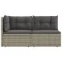 Set de muebles de jardín 2 pzas cojines ratán sintético gris by , Garden sets - Ref: Foro24-319603, Price: 194,07 €, Discount: %