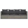 Sofá tumbona de jardín con cojines ratán sintético gris by , Loungers - Ref: Foro24-319564, Price: 270,27 €, Discount: %