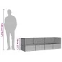 Sofá tumbona de jardín con cojines ratán sintético gris by , Loungers - Ref: Foro24-319564, Price: 270,27 €, Discount: %