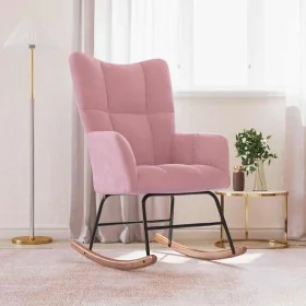 Silla mecedora de terciopelo rosa von , Schaukelstühle - Ref: Foro24-328143, Preis: 144,92 €, Rabatt: %